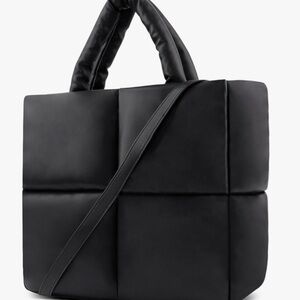 Puffer Tote Bag for Women,Large Puffer Tote Bag,Quilted Crossbody Bag for Women